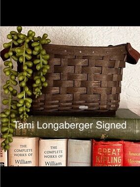 2008 Longaberger Deep Brown Journal Basket 40421 Organizer